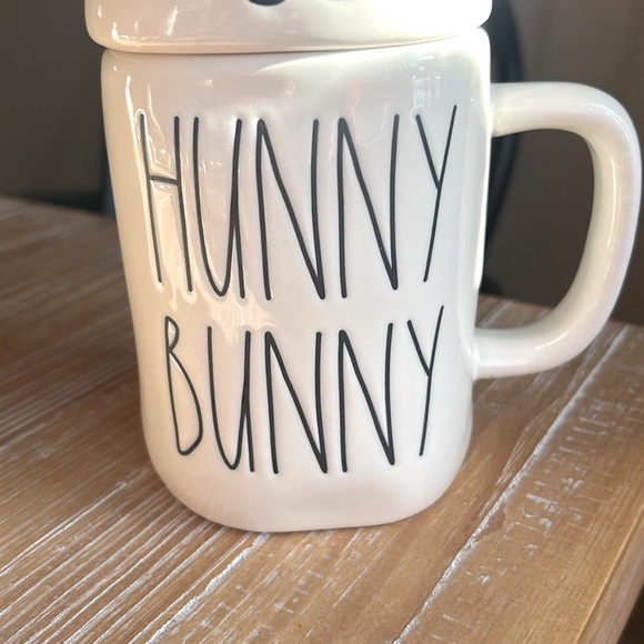 Rae Dunn "Hunny Bunny" Ceramic Mug  Removable Bunny Ear Lid/Topper. - Picture 5 of 13